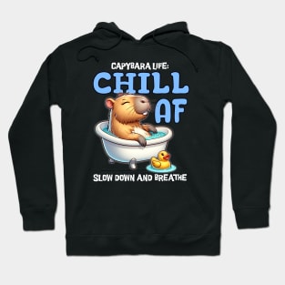 Cute Capybara Relaxing in Bathtub Hoodie